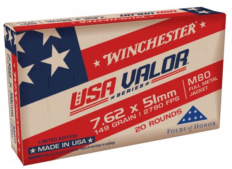 WIN VALOR 7.62x51 149GR FMJ 20 - 556 Black Friday Promotion